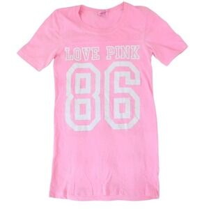 pink victoria's secret pink 86 graphic tee size xs